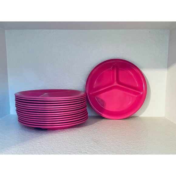 Pink Melamine Divider Plates - Picture 1 of 1